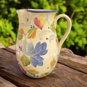 Ceramiche Alfa Italy Tuscan Style Water Pitcher - 8.25"